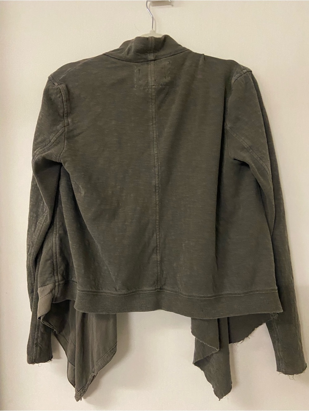 Anthropologie Saturday Sunday Gray Draped Cardigan Comfy Lounge Woman Medium - Picture 8 of 8